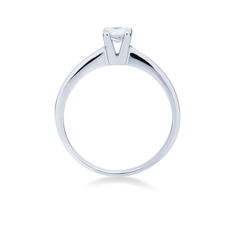 Prong-set solitaire 0.30ct diamond ring in 18kt white gold Prong-set solitaire 0.30ct diamond ring in 18kt white gold