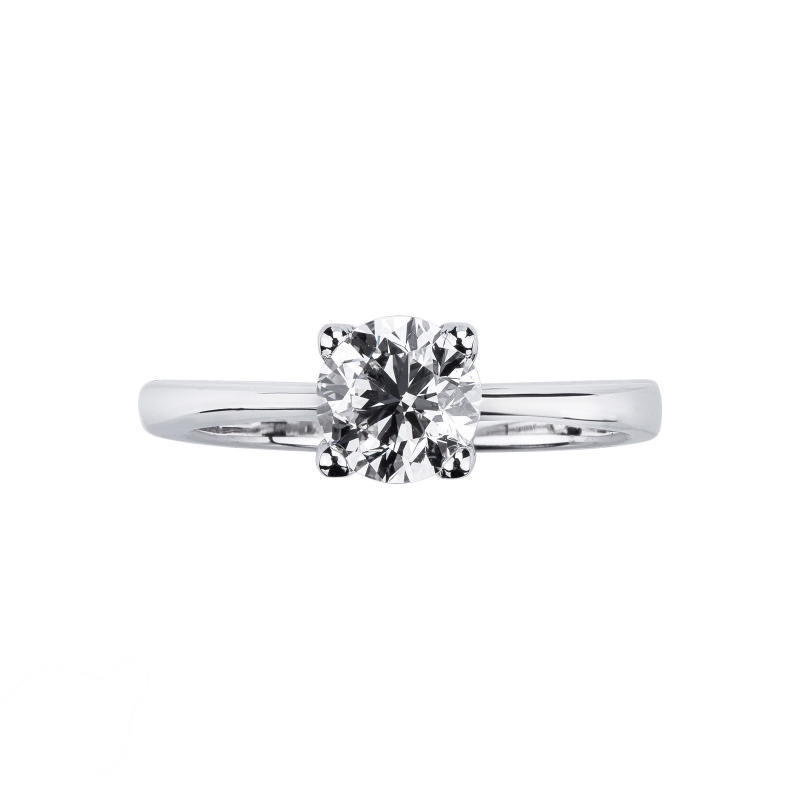 4 claw solitaire ring with a 0,90 ct diamond  4 claw solitaire ring with a 0,90 ct diamond