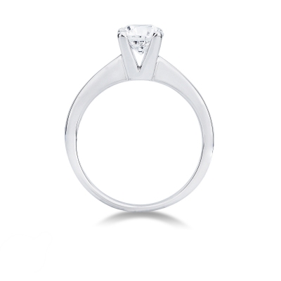 4 claw solitaire ring white gold 18k, 1.00 ct