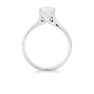 Solitaire ring 0,90 ct diamond white gold 18k
