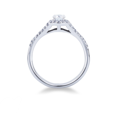Solitaire diamond ring 0,30 ct white gold 18k