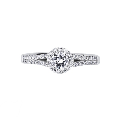 Solitaire diamond ring 0,30 ct white gold 18k