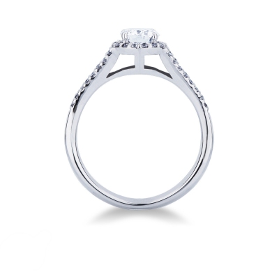 Solitaire diamond ring 0,50 ct white gold 18k