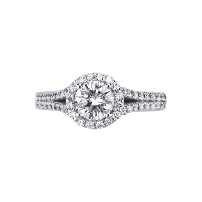 Solitaire diamond ring 0,70 ct white gold 18k