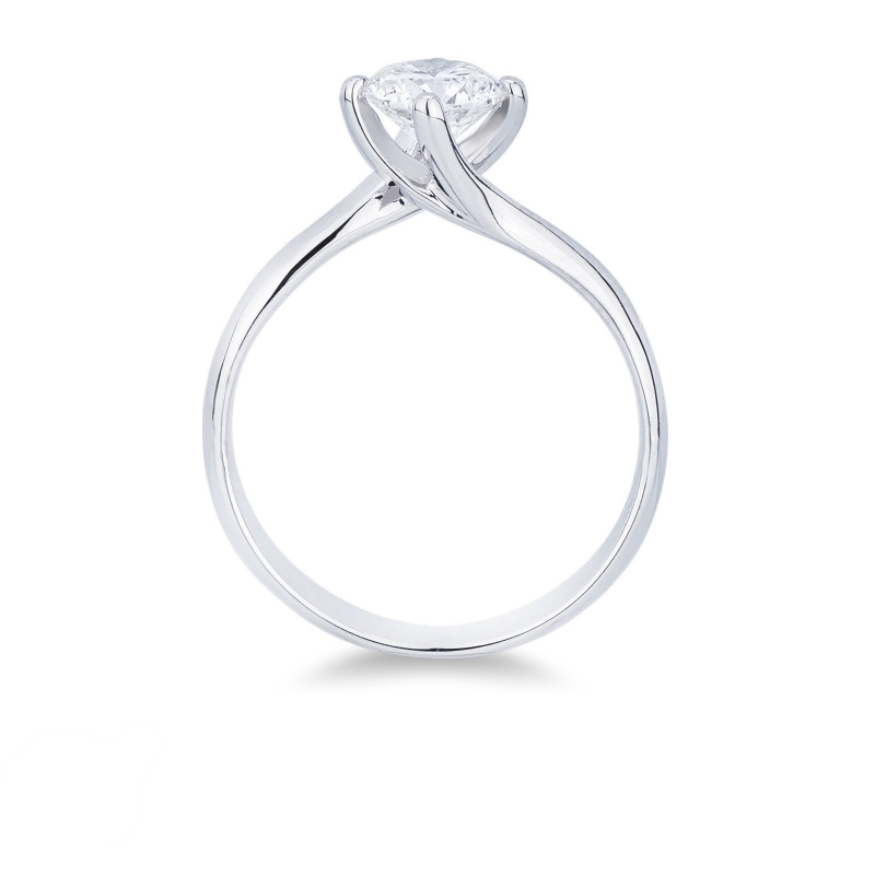 4 claw solitaire ring white gold 18k with diamond, 1.00 ct 4 claw solitaire ring white gold 18k with diamond, 1.00 ct