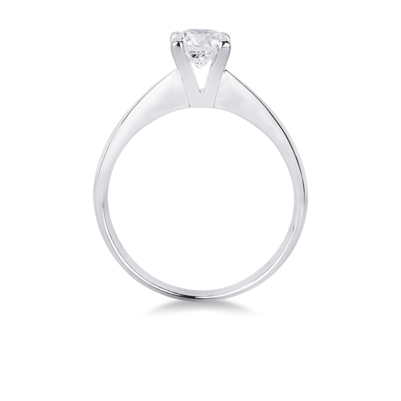 4 claw white gold 18k solitaire ring with a 0,90 ct diamond 