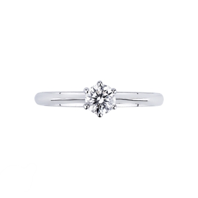 Solitaire white gold 18k with diamond 0,40 ct