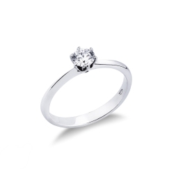 Solitaire white gold 18k with diamond 0,40 ct