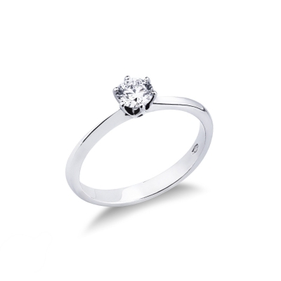 Solitaire white gold 18k with diamond 0,40 ct