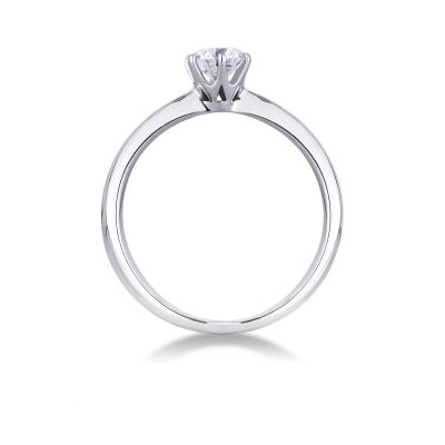 6 claw solitaire 0,50 ct diamond ring