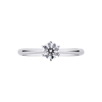 6 claw solitaire 0,50 ct diamond ring