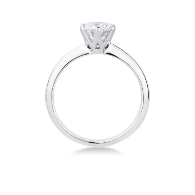 6 claw solitaire ring with 1 ct diamond 