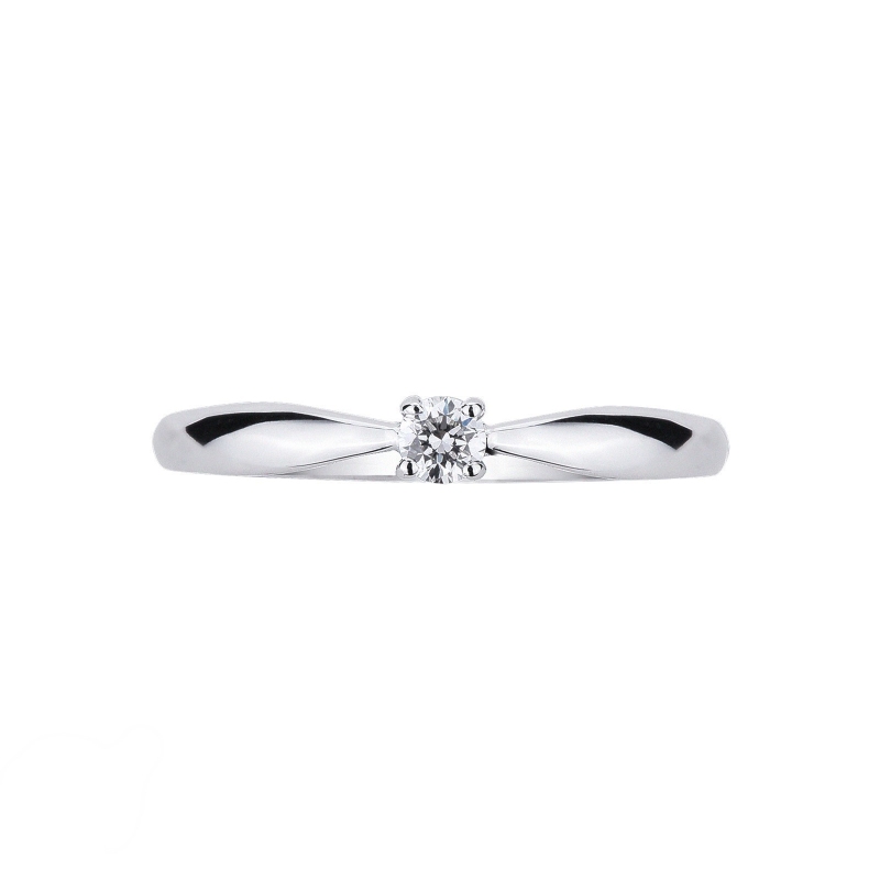 Solitaire Ring 18k White Gold with Diamond  Solitaire Ring 18k White Gold with Diamond