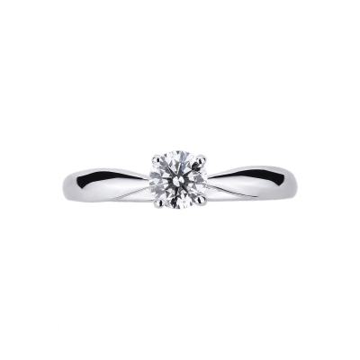 4 claw solitaire diamond ring 0,50 ct