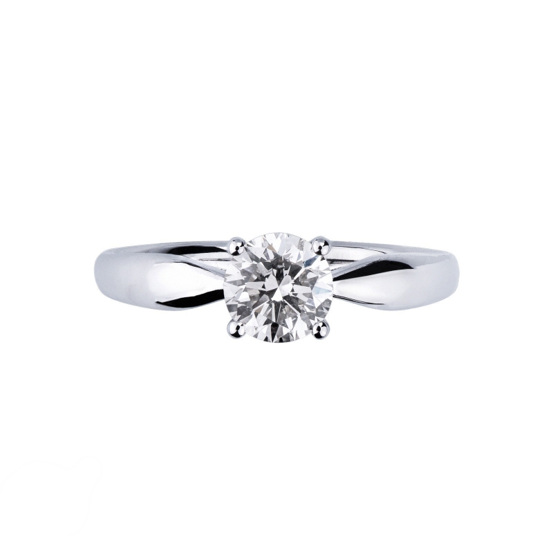 4 claw solitaire with 0,90ct diamond white gold 18k 4 claw solitaire with 0,90ct diamond white gold 18k