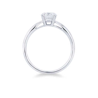 4 claw solitaire ring white gold 18k with 1ct diamond 