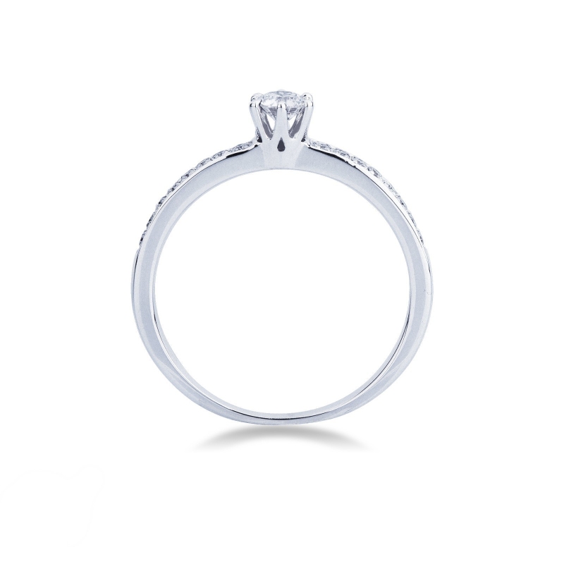 6 claw solitaire ring with a 0.20 ct diamonds