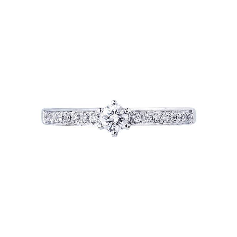 6 claw solitaire ring with a 0.20 ct diamonds