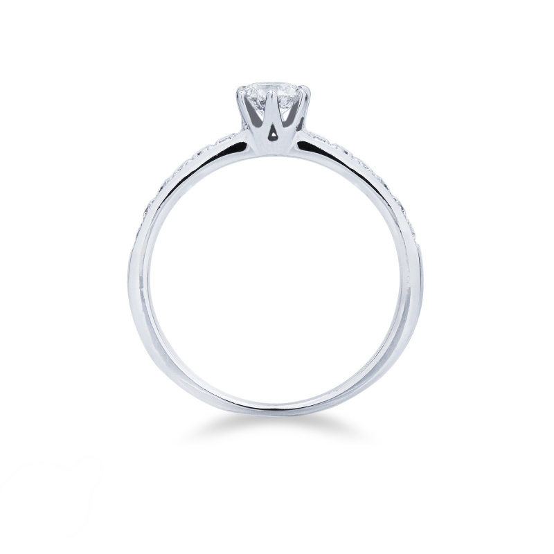 Solitaire type ring with central diamond 0,50 ct white gold 18k Solitaire type ring with central diamond 0,50 ct white gold 18k