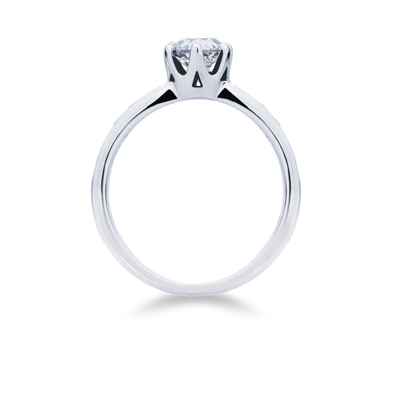 6 claw solitaire 0,80 ct diamond ring white gold 18k  6 claw solitaire 0,80 ct diamond ring white gold 18k