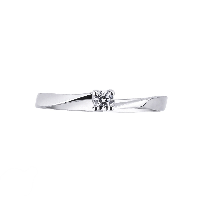 4 claw solitaire diamond ring Valentino Model 0,10 ct 4 claw solitaire diamond ring Valentino Model 0,10 ct