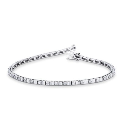 18k white gold tennis bracelet diamonds