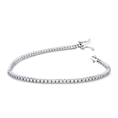Slim tennis bracelet with diamonds