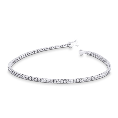 Diamonds tennis bracelet in white gold 18k
