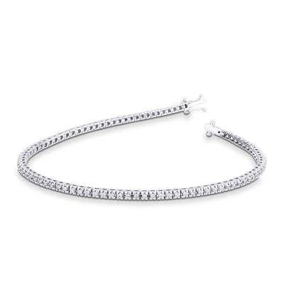 18k white gold tennis bracelet with diamonds