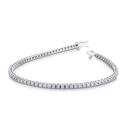 18k white gold diamonds Tennis bracelet