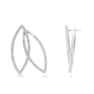 Diamonds Dangle Earrings 750 White Gold
