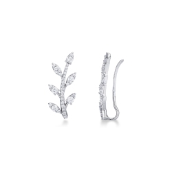 Twigs earrings in gold 750 with diamonds