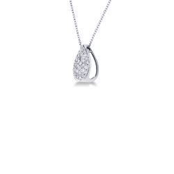 18k white gold little drop pendant in diamonds 2