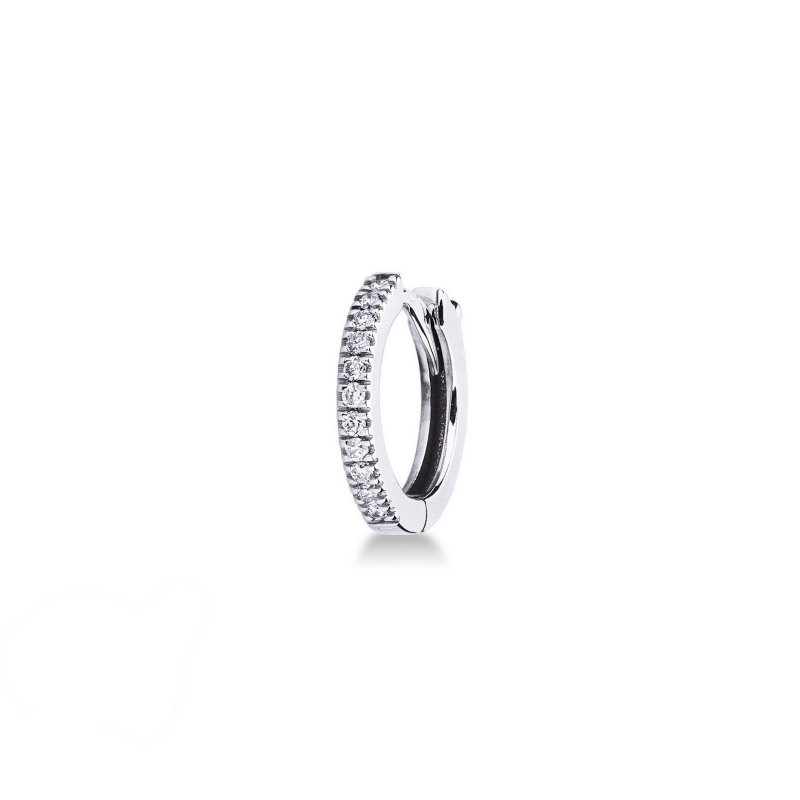 Diamond single hoop earring Diamond single hoop earring
