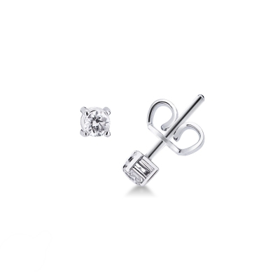 White gold 18k diamond studs ct 0,14