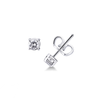 White gold 18k diamond studs ct 0,20 