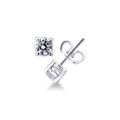 White gold 18k diamond studs ct 0,30 