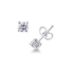 White gold 18k diamonds studs ct 0,40