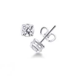 White gold 18k diamond studs ct 0,50