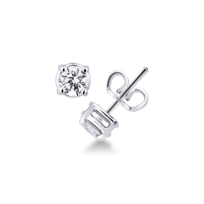 White gold 18k diamond studs ct 0,50 