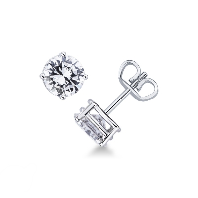 18kt white gold diamond stud earrings