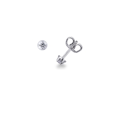Stud earrings in white gold 18k with diamonds
