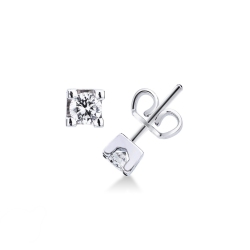 White gold 18k diamond studs earrings