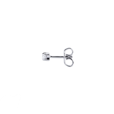 Single 4 prong diamond stud earring