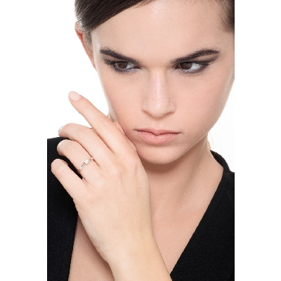 White gold 18k solitaire diamond ring 0,20 ct