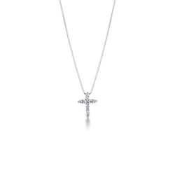 Classic diamond cross pendant