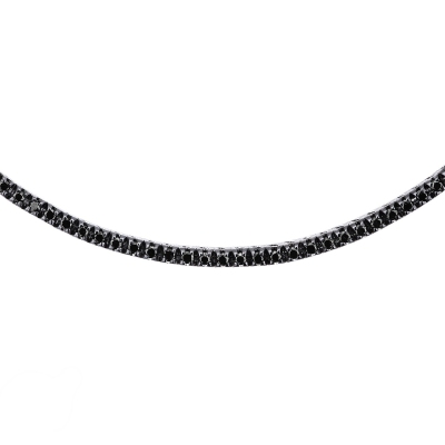 Black diamonds tennis necklace