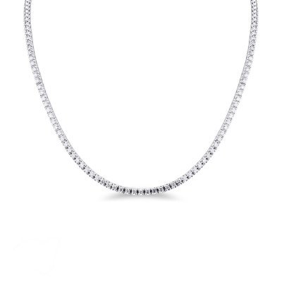 Diamond tennis necklace in 18k White gold