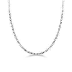 18k white gold tennis with diamonds