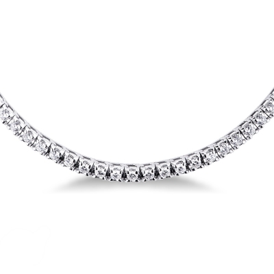 18k White gold Diamond tennis necklace